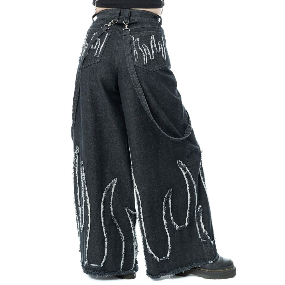 Heartless - Ablaze Jeans Stonewash Weite Hose - Schwarz